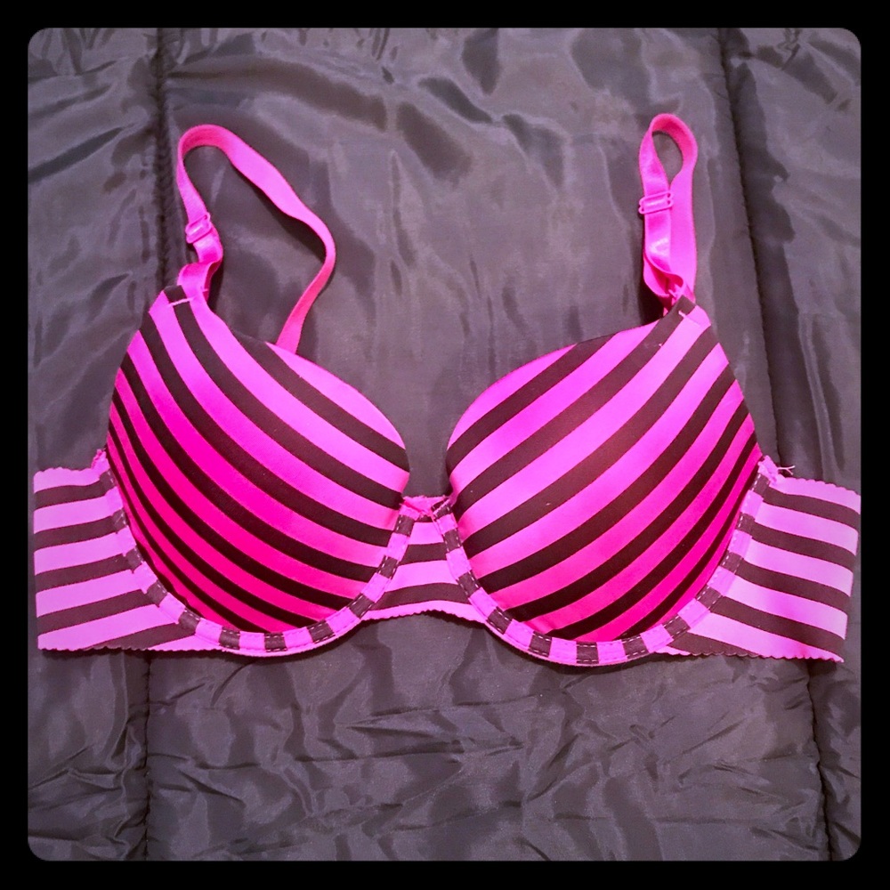 NWOT Women’s Unbranded Bra 34C Pink/Black